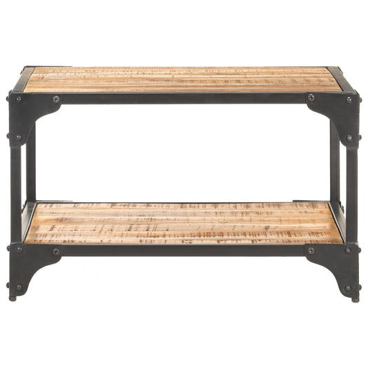 Mesa De Centro De Madera Maciza De Mango 60x60x35 Cm_0