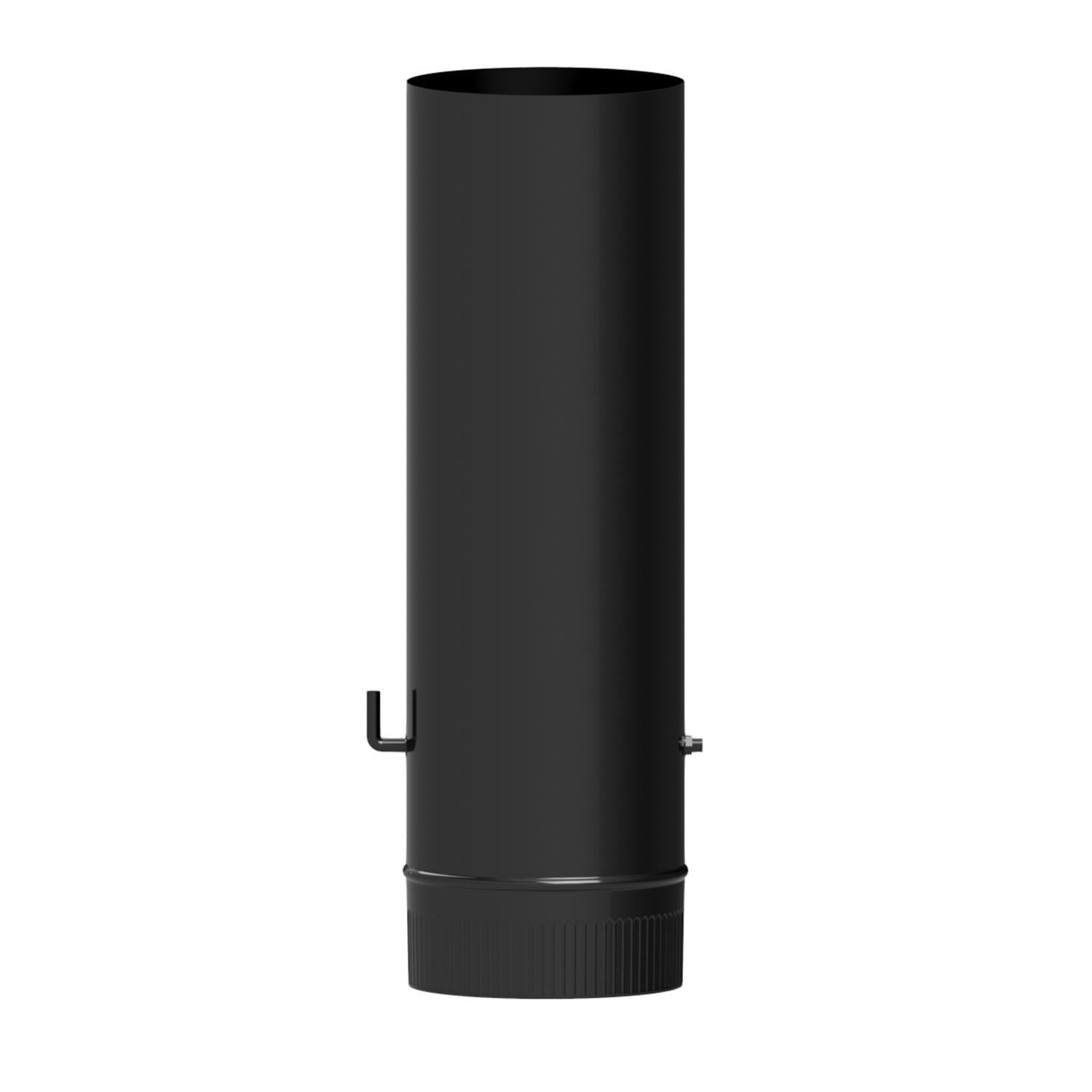 Wolfpack Tubo De Estufa Acero Vitrificado Negro Ø 100 Mm. Con Llave Estufas De Leña, Chimenea, Alta Resistencia, Color Negro_0