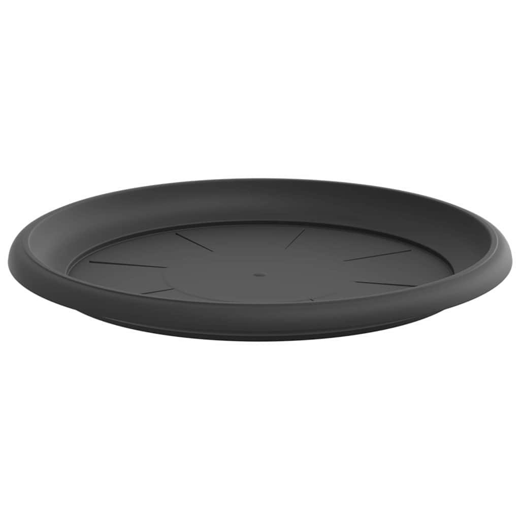 Bandeja Redonda Para Flores 6 Uds. Negro Ø 27 X 2,5 Cm Plástico_4