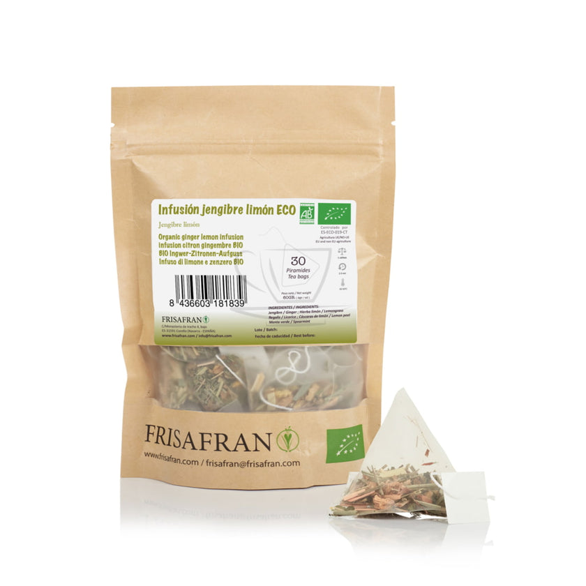 Infusión De Jengibre-limón |pirámides | Calidad | Frisafran 15 Uds_1