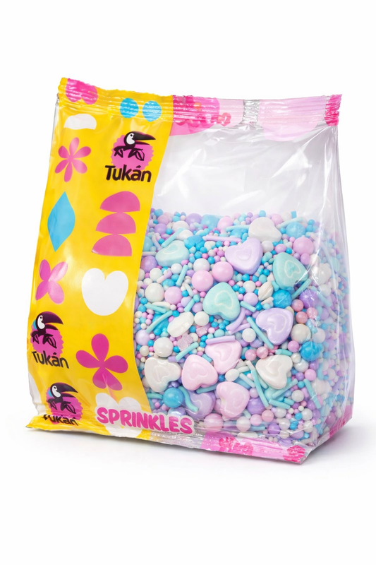Mix Corazones, Bolitas Y Palitos Colores Pasteles Sprinkles 450g_0