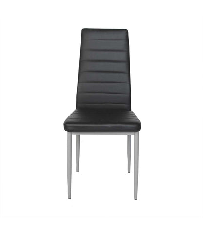 Pack De 4 Sillas Md-galera Tapizadas En Tejido Pu Negro, 93cm(alto) 43cm(ancho) 42.5cm(lar_1