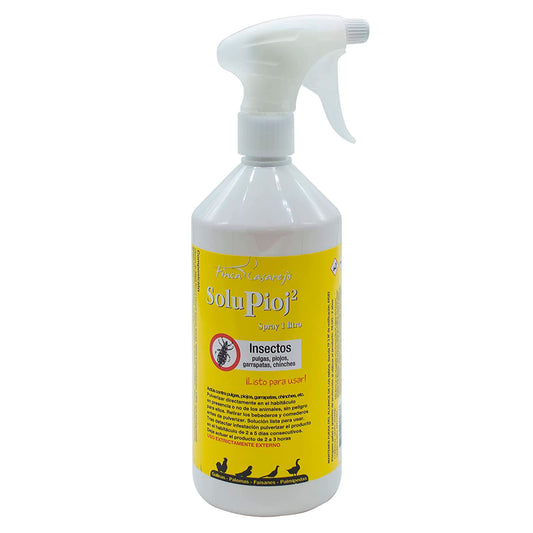 Solupioj Spray - Gallinas, Ácaros, Garrapatas, Chinches - Desinsectante Para Instalaciones De Animales - 1 Litro_0