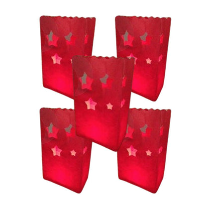 Lightbags Bolsas de papel Pack 5 unidades "Rojo Stars"