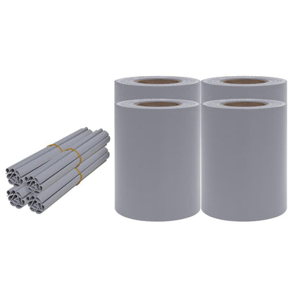 Paneles De Privacidad 4 Uds Pvc Gris Claro Mate 35x0,19 M / Vetonek_1