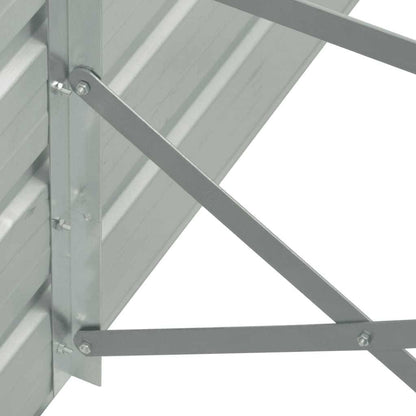 Arriate De Jardín De Acero Galvanizado Gris 400x80x77 Cm_4