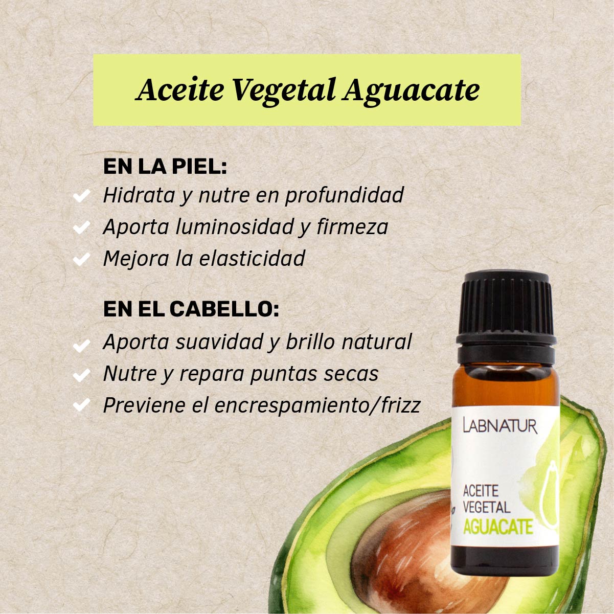 Aceite de Aguacate Puro 10 ml | Nutritivo y Reparador | Hidratación Facial, Corporal y Capilar_1