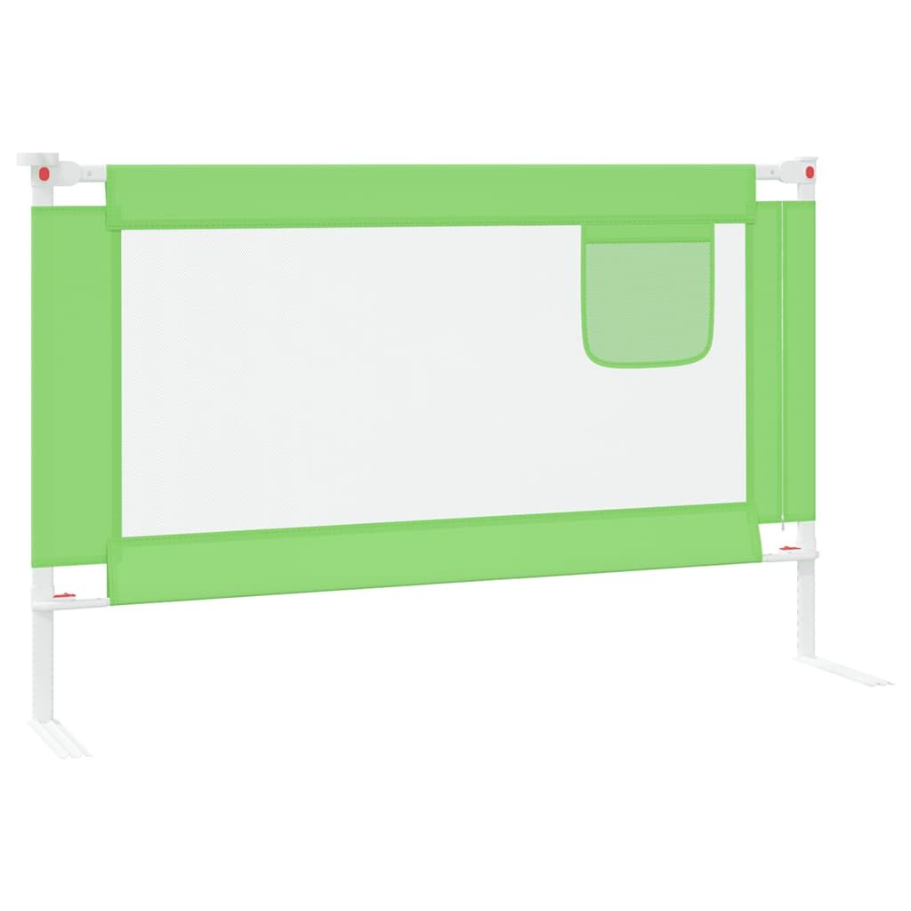 Vidaxl Barandilla De Seguridad Cama De Niño Verde Tela 120x25 Cm_4