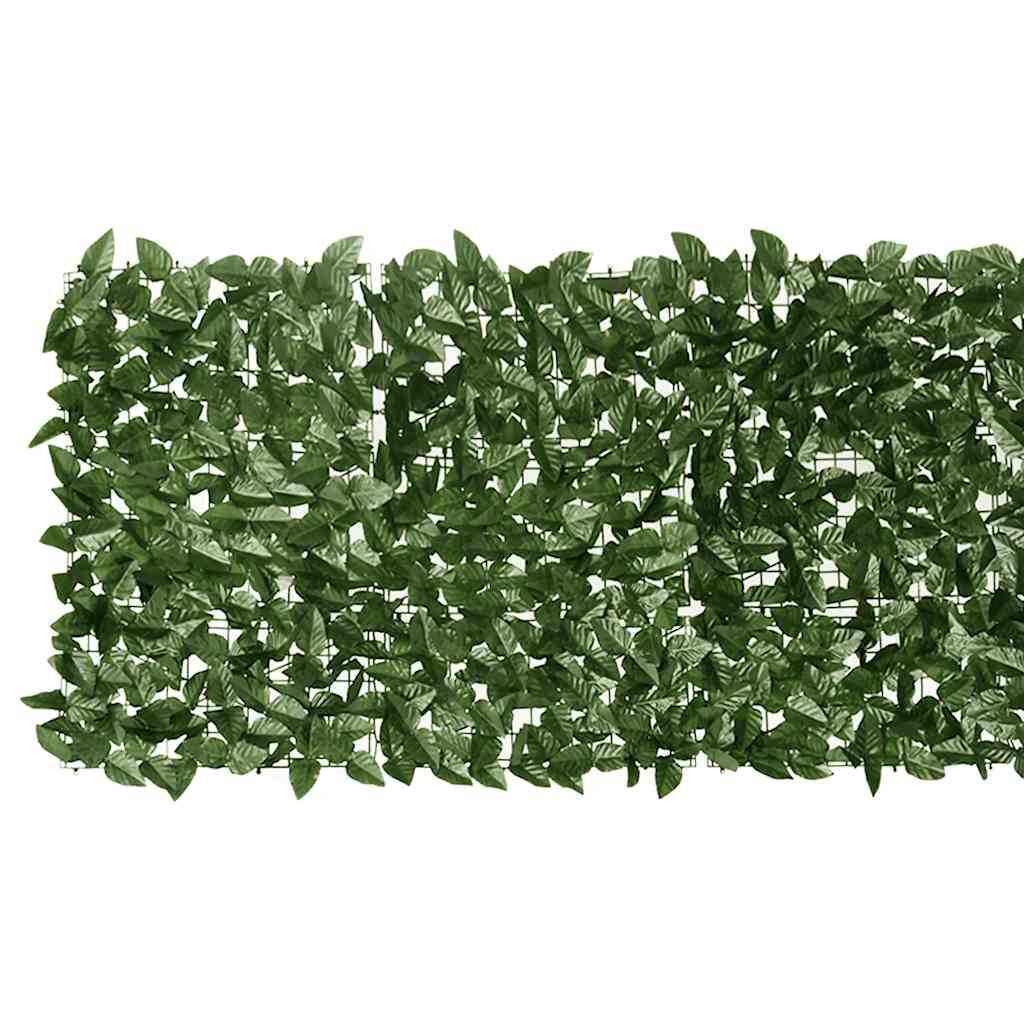 Vidaxl Toldo Para Balcón Con Hojas Verde Oscuro 400x75 Cm_3