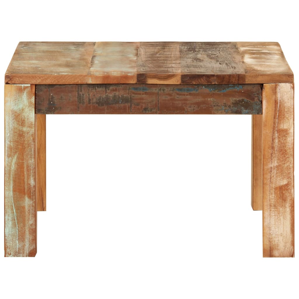 Mesa De Centro De Madera Maciza Reciclada 55x55x35 Cm_1