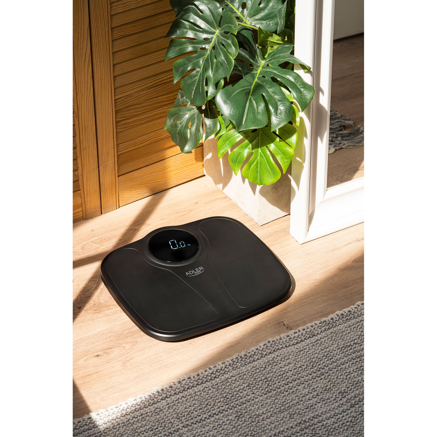 Báscula De Baño Digital, Alta Precisión 180kg, Pantalla Led Apagado Automático, Antideslizante, Briebe, Sc1124b, Negro