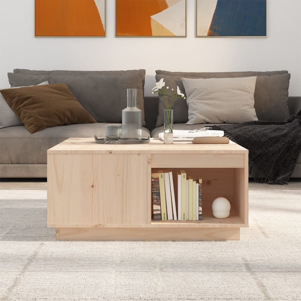 Mesa De Centro Madera Maciza De Pino 80x81x36,5 Cm_1