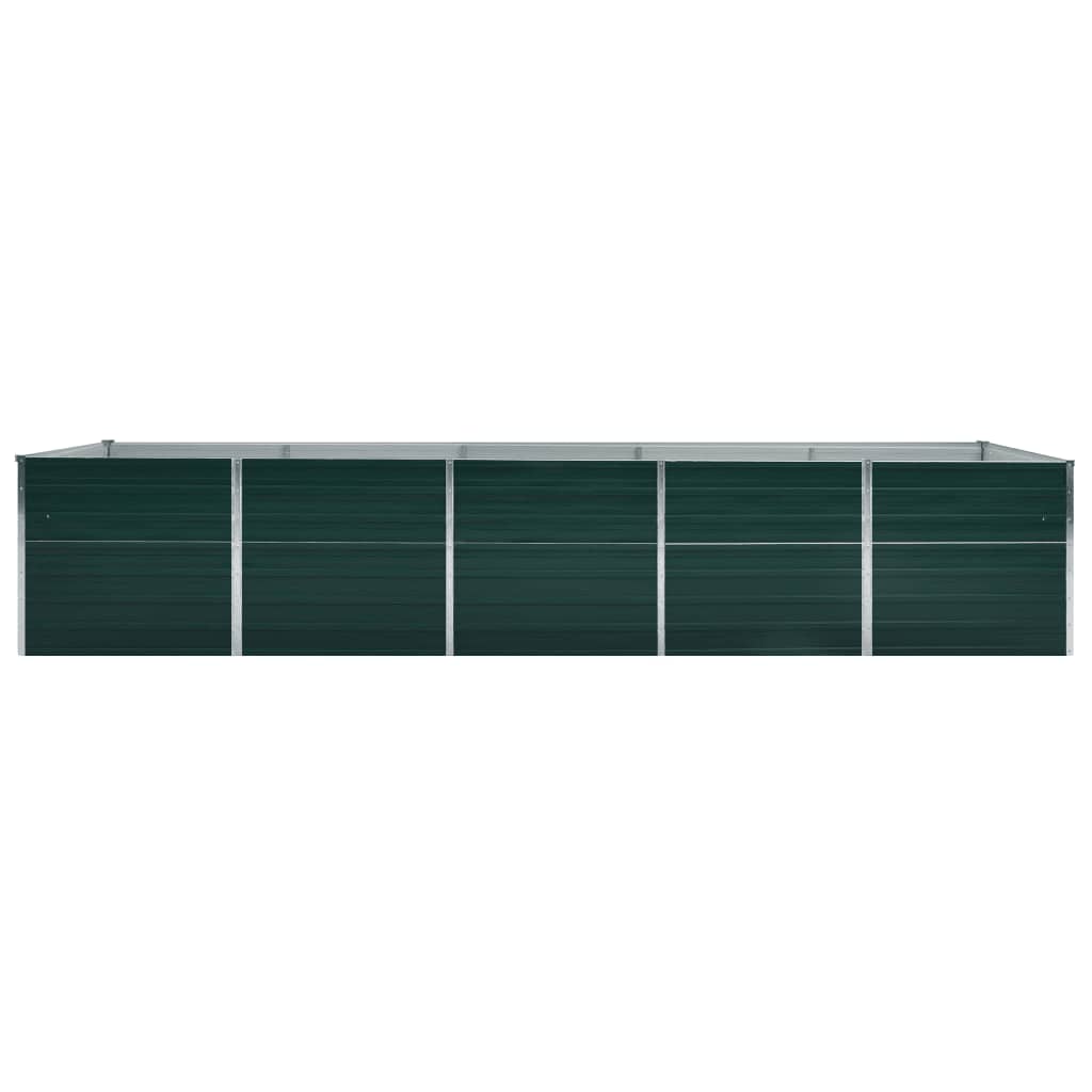 Arriate De Jardín De Acero Galvanizado Verde 400x80x77 Cm_2