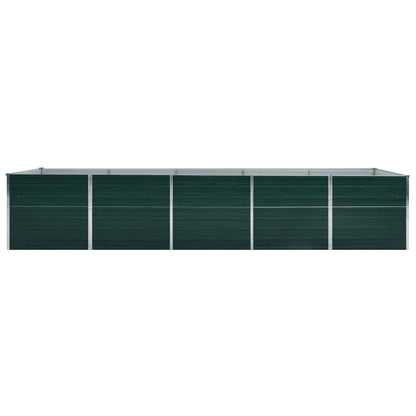 Arriate De Jardín De Acero Galvanizado Verde 400x80x77 Cm_2