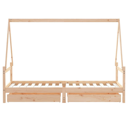 Vidaxl Estructura De Cama Para Niños Con Cajones Madera Pino 90x200 Cm_5