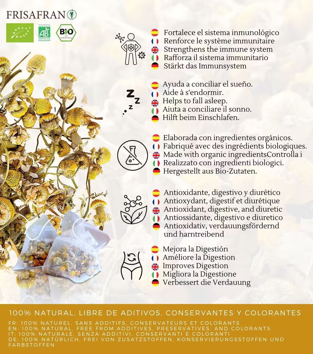 Infusión De Manzanilla Dulce En Pirámides Ecológica | Frisafran 60 Uds_3