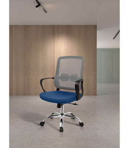 Silla Despacho Giratoria Elevable Acabado Gris/azul, 60m(ancho) 100/110cm(altura) 61cm(fon_5