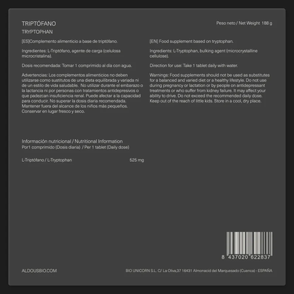Triptófano Puro Aldous Bio 300 comprimidos