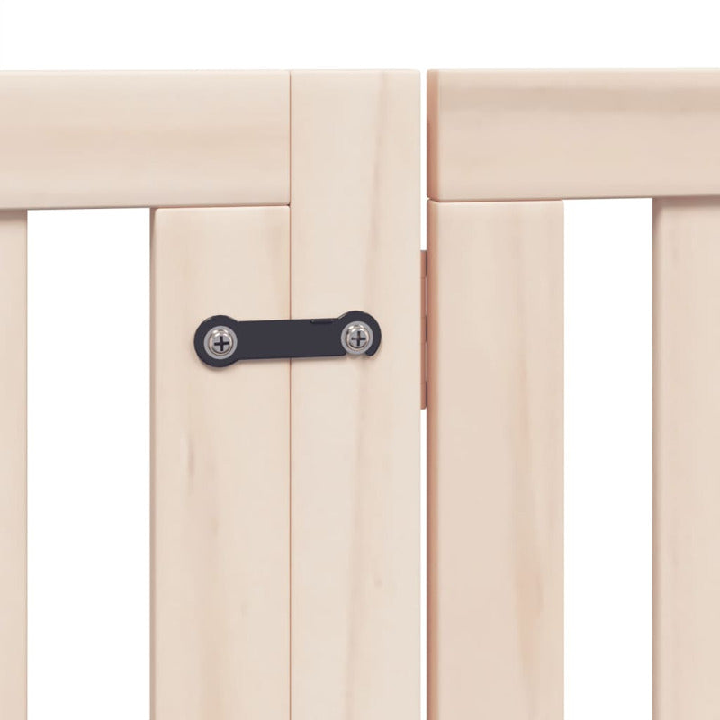 Vidaxl Puerta Para Perros Plegable 6 Paneles Madera De Álamo 480 Cm_5