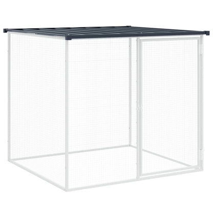 Vidaxl Gallinero Con Techo Acero Galvanizado Antracita 803x98x90 Cm_5