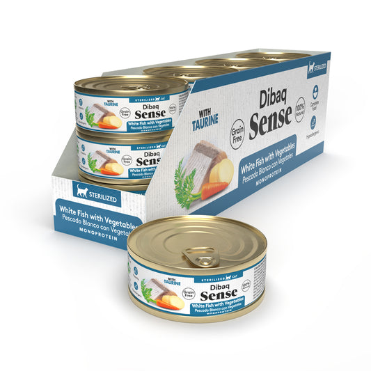 Dibaq Sense Cat Esterilizado Pescado Blanco Con Vegetales (70 G X 12 Uds)_0
