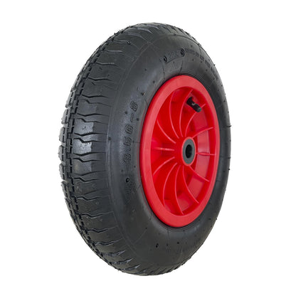 Rueda Carretilla Invernadero Neumática Llanta Plástico, Ø 370 Mm. Eje Ø 20 Mm.