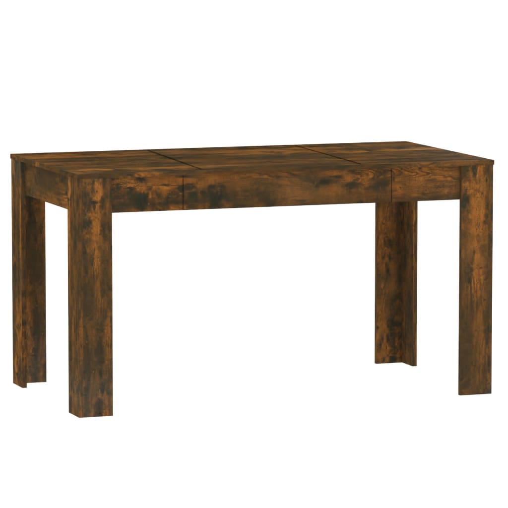 Mesa Comedor Madera Contrachapada Roble Ahumado 140x74,5x76 Cm_0