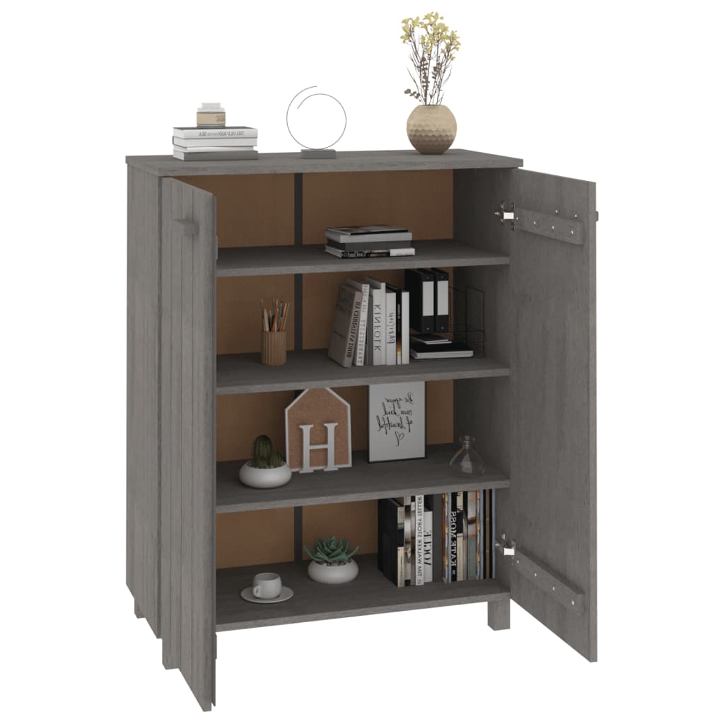 Zapatero Hamar Madera Maciza Pino Gris Claro 85x40x108 Cm / Vetonek_0