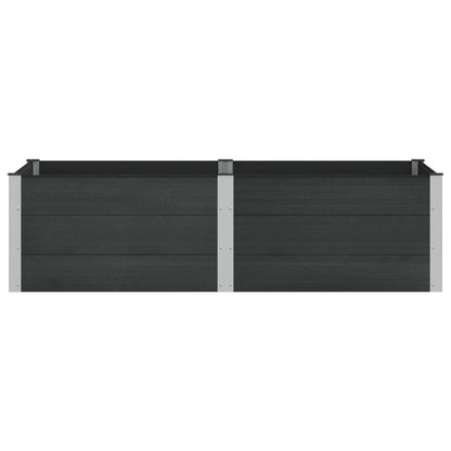 Arriate Elevado Negro 200 X 100 X 54 Cm Wpc Y Aluminio_2