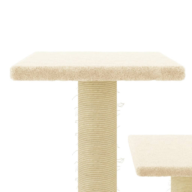 Vidaxl Rascador Para Gatos Con Postes De Sisal Color Crema 61 Cm_5