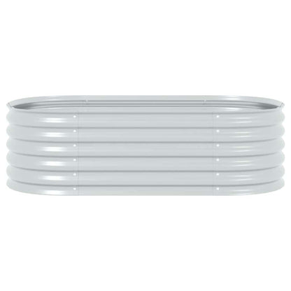 Arriate De Acero Galvanizado Plateado 160x80x44 Cm_4
