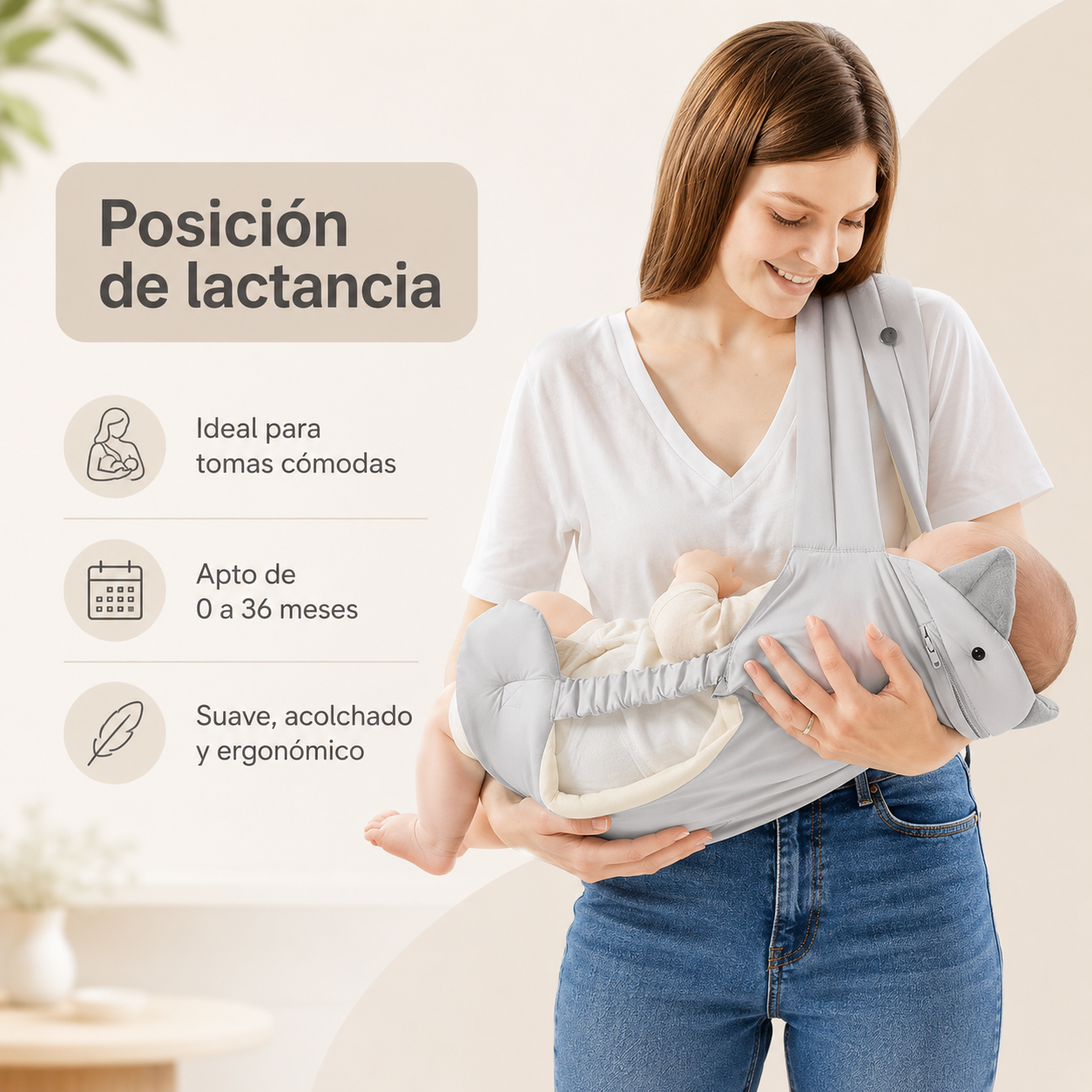 Bathby Mochila Portabebés Ergonómica Para Bebé, Portabebés Ligero Y Transpirable Con Capucha Desmontable_4