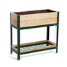 MI HUERTO URBAN Jardinera Elevada Madera con Bandeja Recoge Aguas | Estructura Metálica | Verde | 90x40x90cm