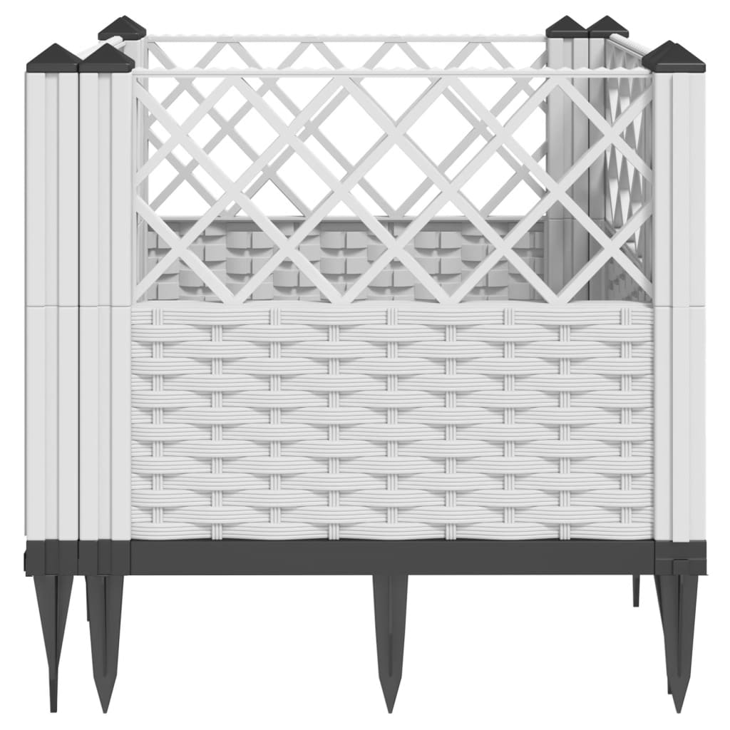 Jardinera Con Clavijas Pp Blanco 43,5x43,5x43,5 Cm_4