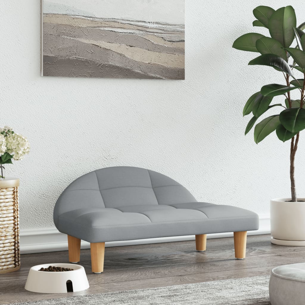 Cama Para Perros De Tela Gris Claro 70x52x30 Cm / Vetonek_4