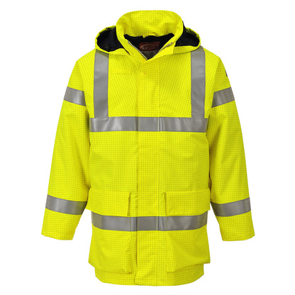 Chaqueta Ligera De Alta Visibilidad, Ignífuga Y Antiestática Bizflame Rain / M / Naranja_1