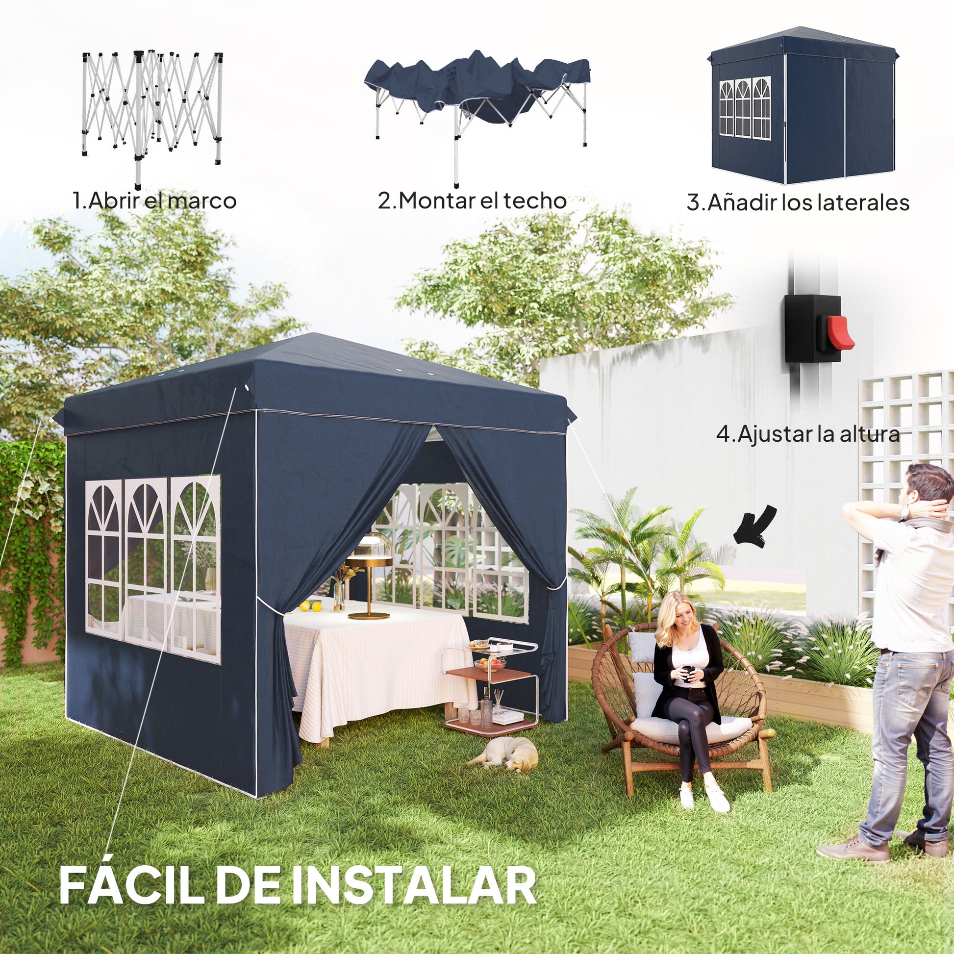 Outsunny Carpa Plegable Pop-up Gazebo 2_3