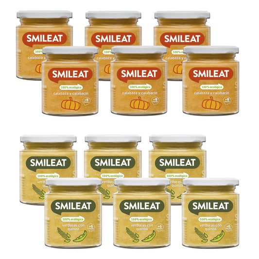 Pack x12 Tarritos Veggie 6m+ Smileat