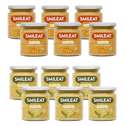 Pack x12 Tarritos Veggie 6m+ Smileat