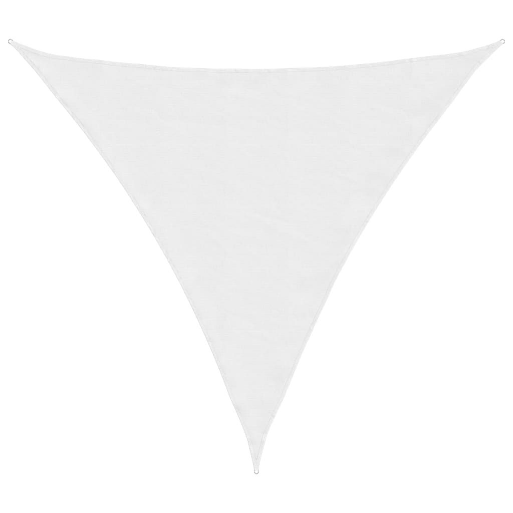 Vidaxl Toldo De Vela Triangular Tela Oxford Blanco 3x3x3 M_0
