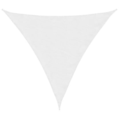 Vidaxl Toldo De Vela Triangular Tela Oxford Blanco 5x5x5 M_0
