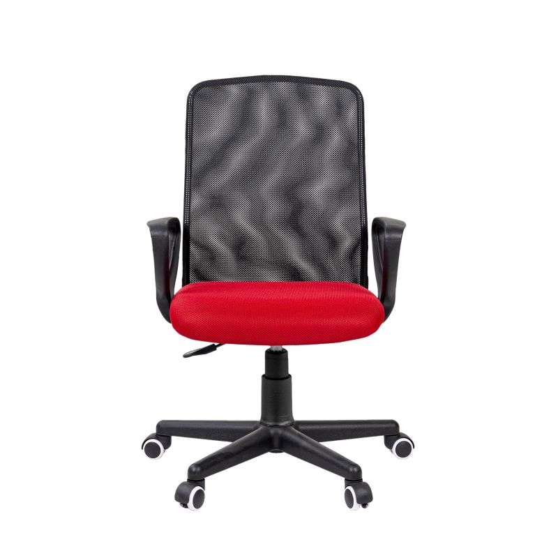 Silla De Oficina Coco Malla, Rojo, 58 X 88,5–100,5 X 55_4