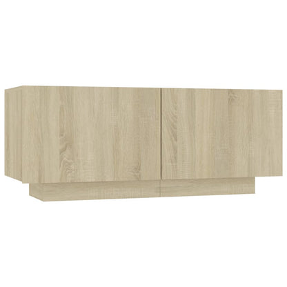 Mesita De Noche Madera De Ingeniería Roble Sonoma 100x35x40 Cm_0