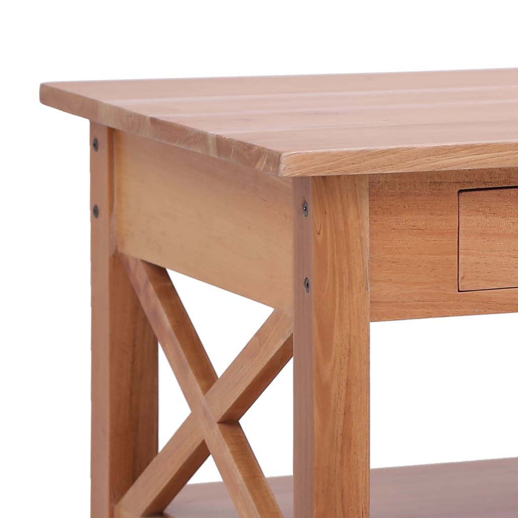 Mesa De Centro De Madera Maciza De Caoba 100x55x46 Cm_4