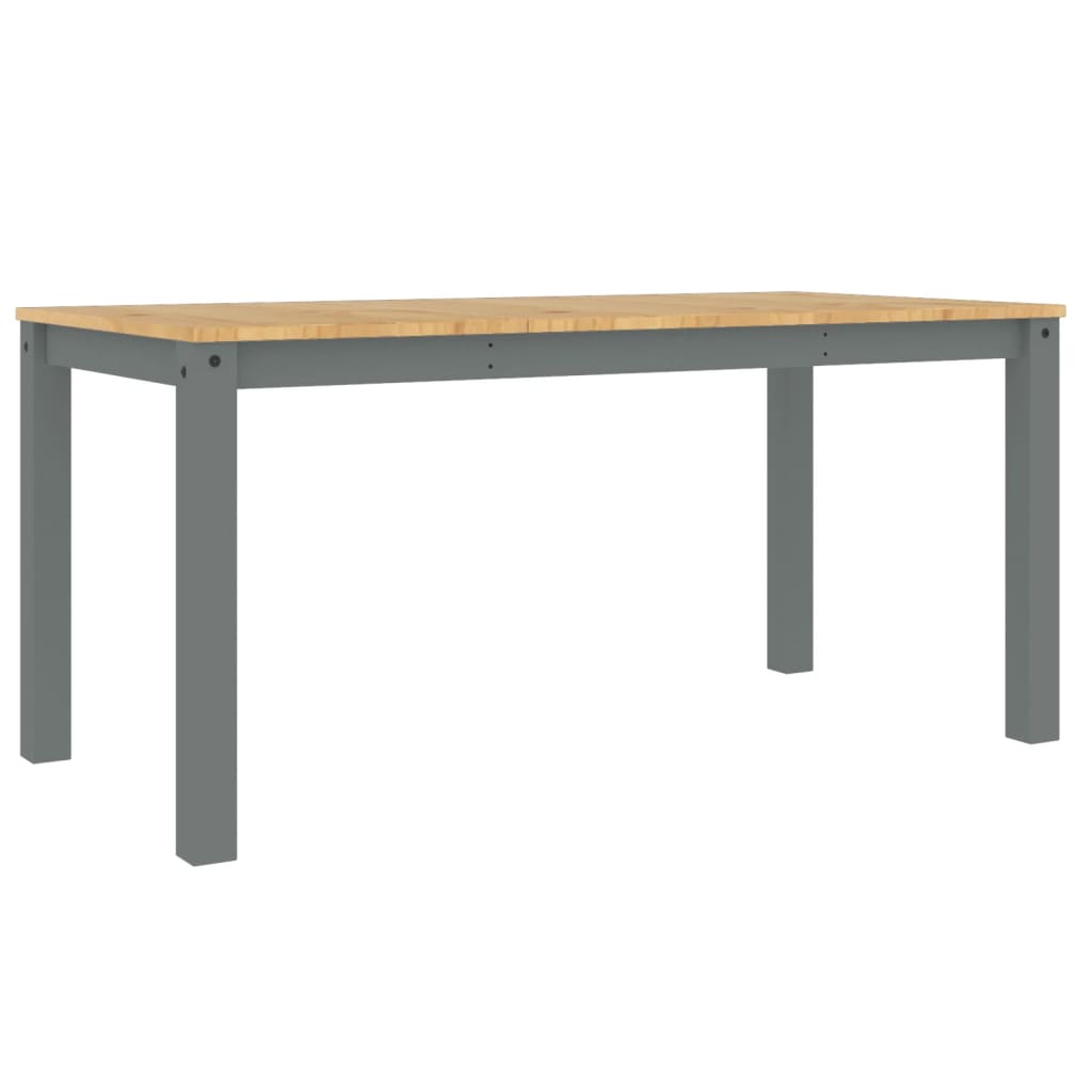 Mesa De Comedor Panama Madera Maciza De Pino Gris 160x80x75 Cm_0