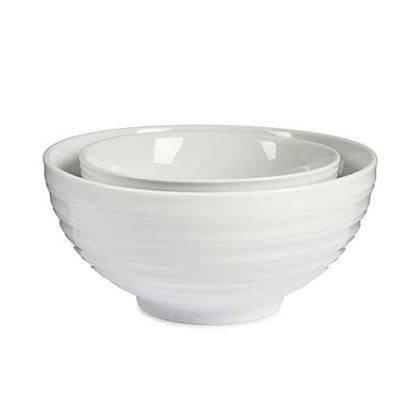 Set Bol Grande Y Pequeño Blanco Colección Vessia
