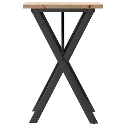 Mesa De Comedor Marco X Madera Maciza Pino Y Acero 50x50x75,5cm_3