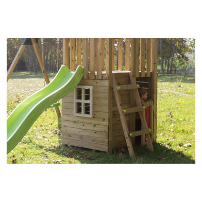 Parque Infantil Masgames Tibidabo L Techo De Madera Con Columpio Casita: Con Casita En La Base._4