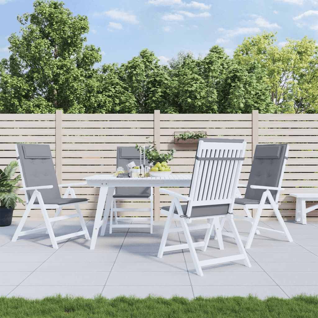 Vidaxl Cojines De Silla Con Respaldo Alto 6 Uds Tela Oxford Gris_1
