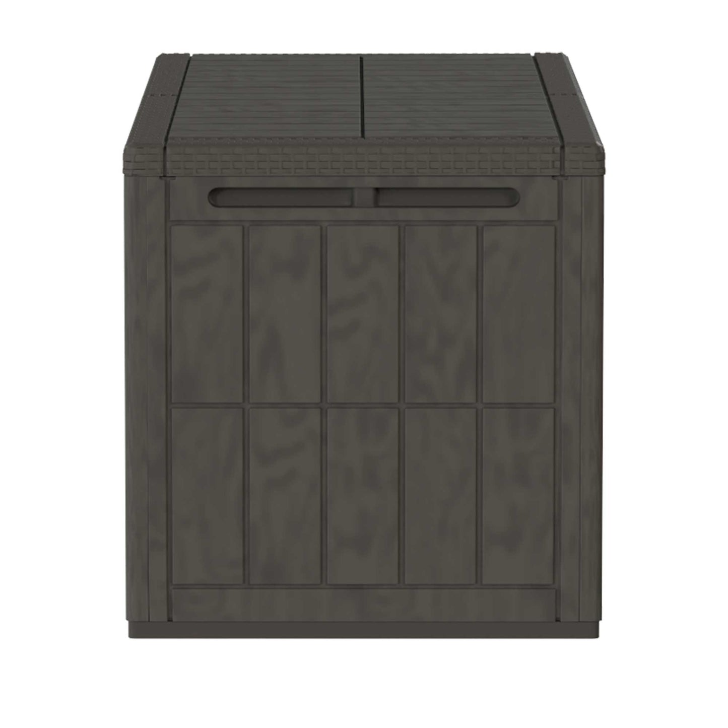 Outsunny Arcón Exterior Capacidad 440l Con Tapa Bloqueable Barras De Gas Café_4